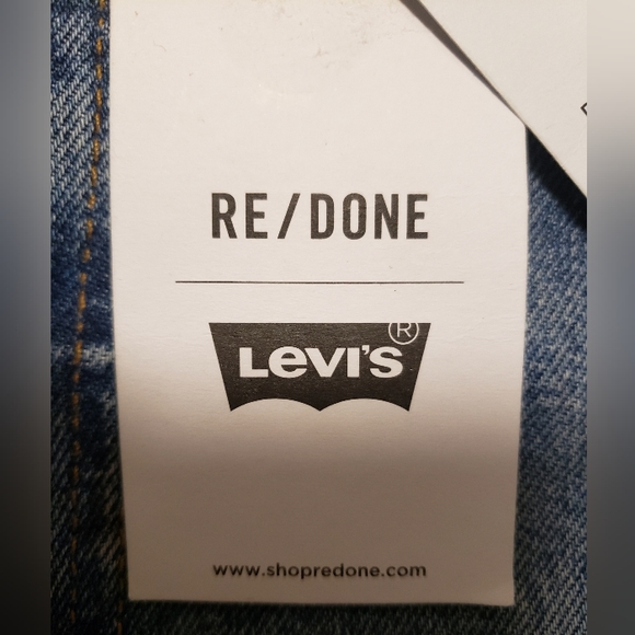 LEVI'S RE/DONE Denim Skirt with Faux Leather Buckle Belt Waist | Size 24 | NWT'S - Picture 11 of 12